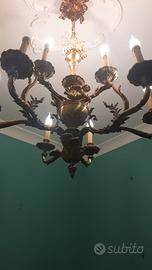 lampadario in bronzo