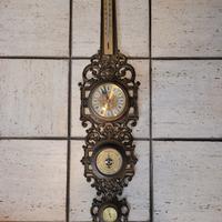 Orologio da parete vintage con barometro, termomet