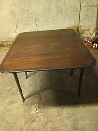 Antico tavolo inglese a bandelle , metà 800