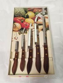 Coltelli da cucina manico legno 6 pezzi