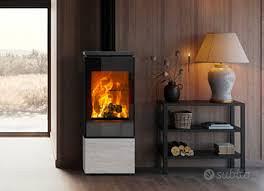 STUFA A LEGNA NOBIS  FLAT 500 colore Travertino