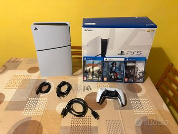 PS5 lettore disco con accessori, giochi e joypad