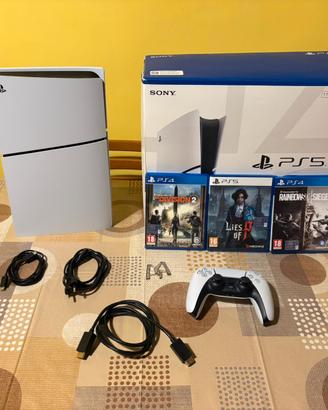 PS5 lettore disco con accessori, giochi e joypad