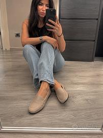 Mocassini donna beige