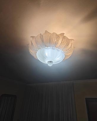 Lampadario a foglie vetro di murano