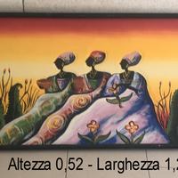 4 Quadri Etnici con lavorazione in legno