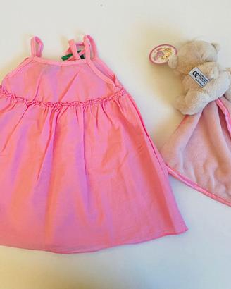 Vestito bambina + peluche neonato