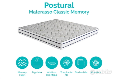 Materasso postural memory matrimoniale 160x190/200