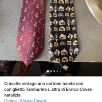 Cravatte vintage 100% Lino