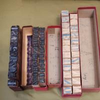 3 set caratteri mobili in legno timbri