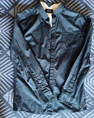 Camicia Volcom Blu Taglia M 100% Cotone