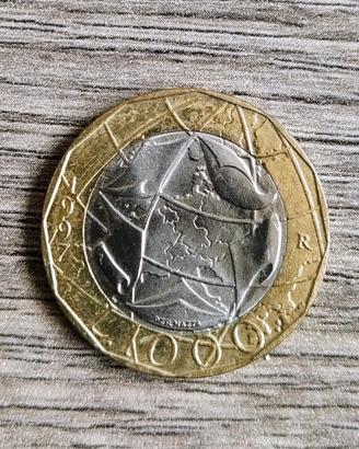 Moneta 1000 lire  con errore di conio