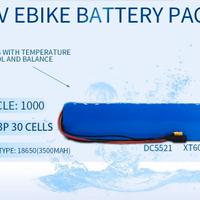 Batteria 36V 10.5Ah 10S3P Li-ion Battery con BMS