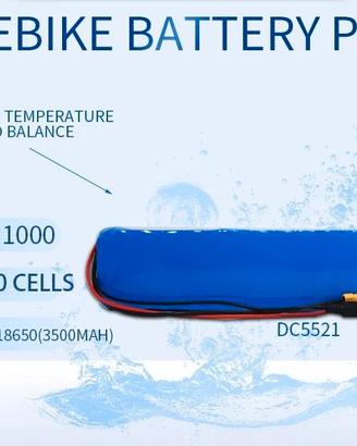 Batteria 36V 10.5Ah 10S3P Li-ion Battery con BMS