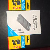 Carica batterie doppio compreso di 2 batterie