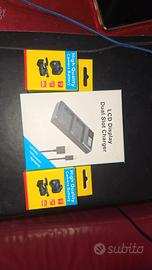 Carica batterie doppio compreso di 2 batterie