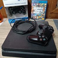 Playstation 4 slim 500gb + controller + gta V