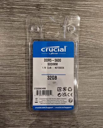Crucial 32GB Ram DDR5 5600Mhz Crucial
