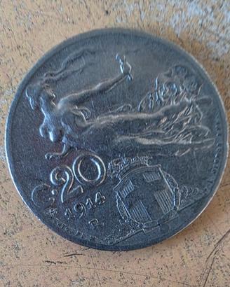 Moneta 20 centesimi 1914