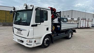 Man TGL 8.220 Gru + Ribaltabile