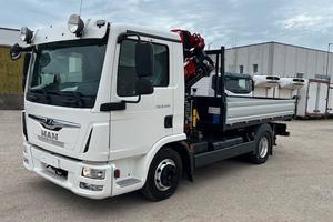 Man TGL 8.220 Gru + Ribaltabile