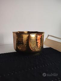 Cachepot portavaso vintage di ottone 