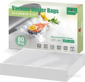 Sacchetti Sottovuoto KitchenBoss 20x30cm 80 pezzi