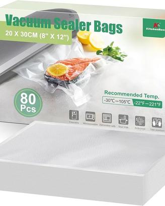 Sacchetti Sottovuoto KitchenBoss 20x30cm 80 pezzi
