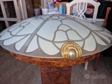 Plafoniere in vetro decorato e metallo 