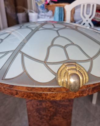 Plafoniere in vetro decorato e metallo 