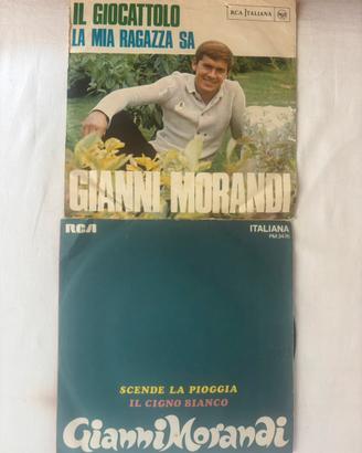 2 dischi vinile 45 giri Gianni Morandi