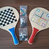 racchette ping pong con gioco dama
