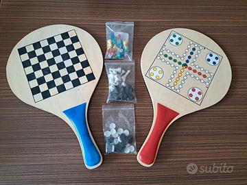 racchette ping pong con gioco dama