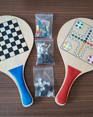 racchette ping pong con gioco dama