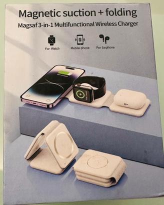 Carictore pieghevole 3in1 da viaggio comp apple