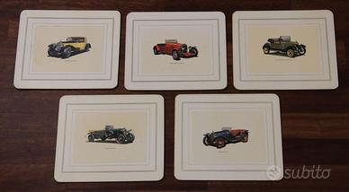 Auto epoca lotto quadri su legno vintage anni 60