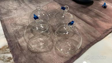 Kit n. 60 Sfere in vetro con foro da appendere