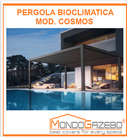 pergola bioclimatica gazebo 3x3,60 lamelle Cosmos