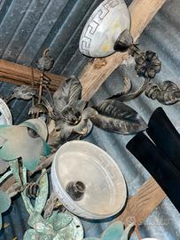 Lampadari  in ferro e bici per bambina