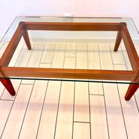 Tavolino cristallo e ciliegio