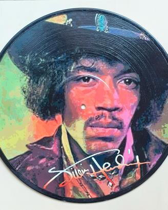 Vinile 33 giri da parete omaggio a Jimi Hendrix 