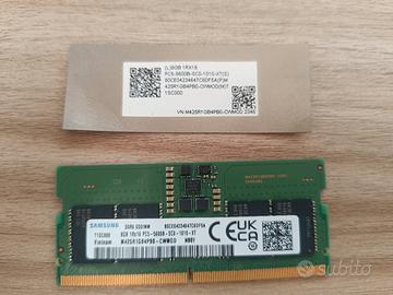 Samsung RAM DDR5 da 8GB Sodimm 5600