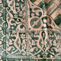 Coperta matrimoniale vintage in velluto di seta