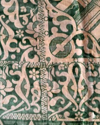 Coperta matrimoniale vintage in velluto di seta