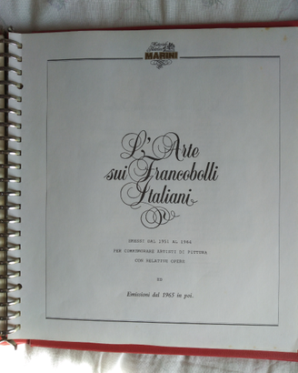 Album francobolli "L'arte nei francobolli italiani