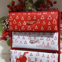 Portaoggetti Rosso/Bianco 