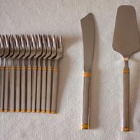 Servizio Posate in ORO Zecchino e Acciaio