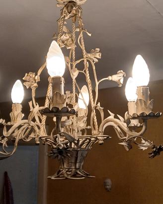 Lampadario ferro stile Fiorentino