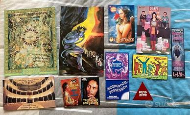 Biglietti flyers vari discoteche anni 90