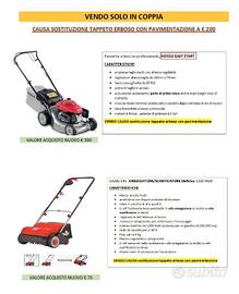 Tosaerba HONDA benzina + Arieggiatore elettrico